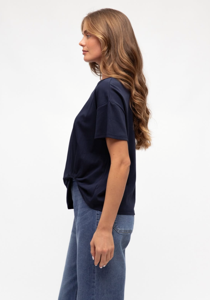 Load image into Gallery viewer, JESSIE EASY TUCK TEE - NAVY