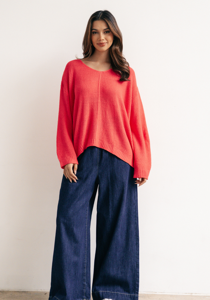 Load image into Gallery viewer, ANICA RELAXED KNIT - CORAL