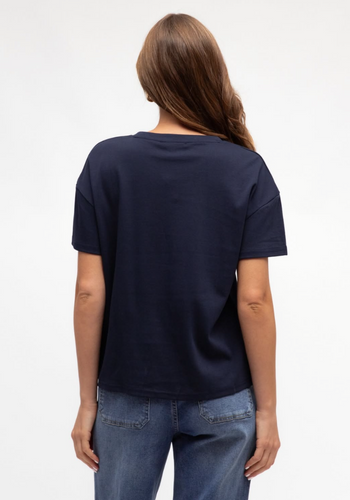 JESSIE EASY TUCK TEE - NAVY