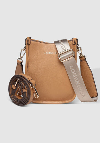 LOUENHIDE PARKER PHONE CROSSBODY BAG - CAMEL