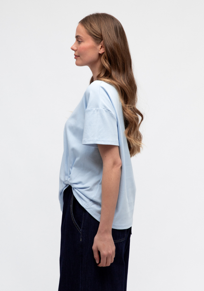 Load image into Gallery viewer, JESSIE EASY TUCK TEE - BABY BLUE