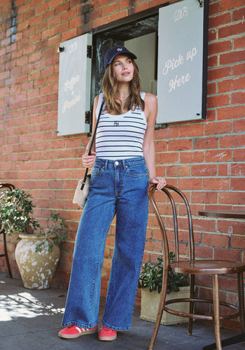 CERES LIFE CONTOUR SCOOP TANK - NEW NAVY MONOGRAM