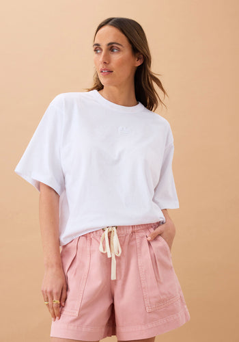 CERES LIFE DARCY RELAXED EVERYDAY SHORT - WASHED PINK