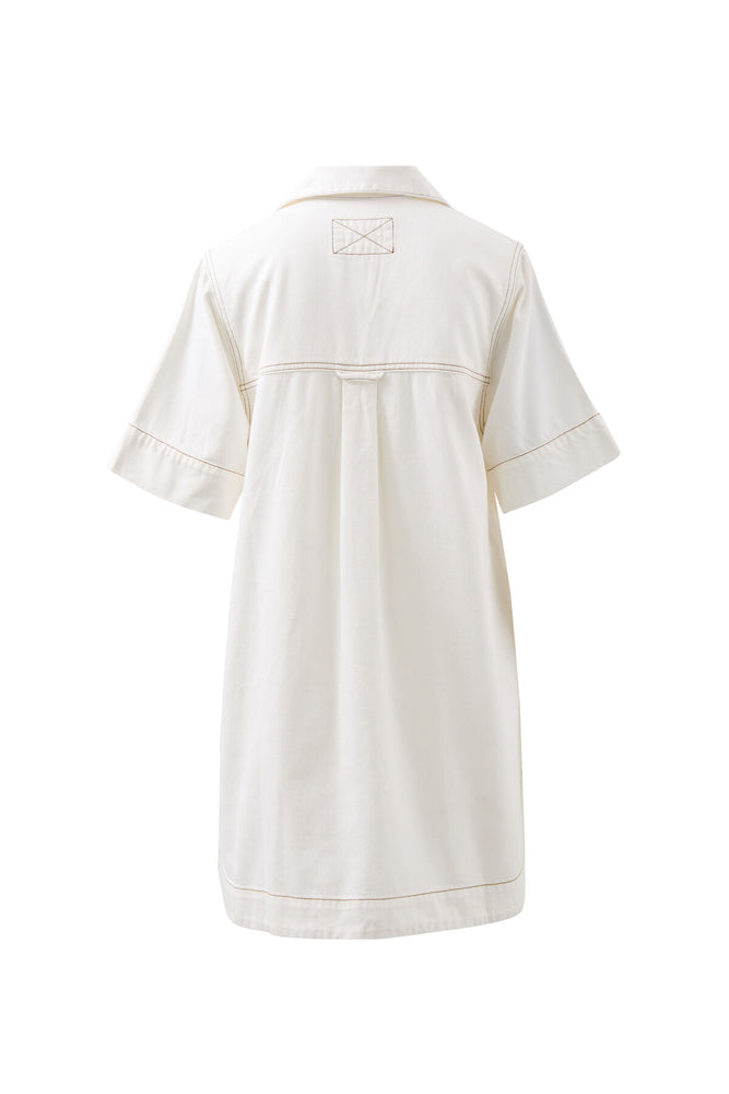 Load image into Gallery viewer, CERES LIFE SAMMY RELAXED DRESS - FRESH ECRU