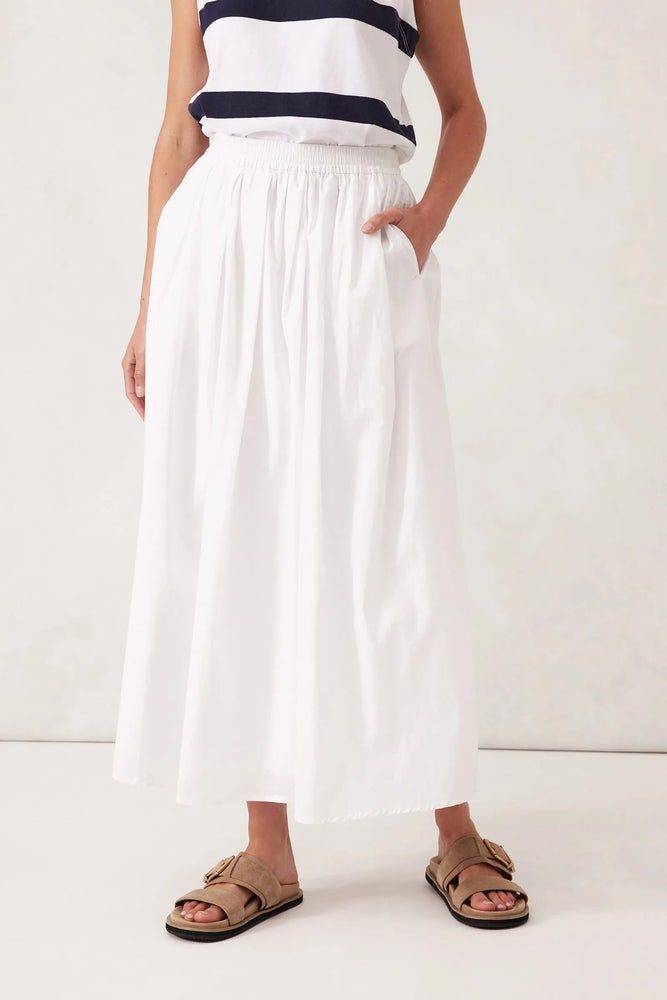 Load image into Gallery viewer, CERES LIFE FLORENCE MAXI SKIRT - WHITE