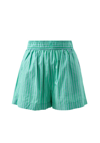 CERES LIFE COTTON MILA SHORT - ZESTY GREEN STRIPE