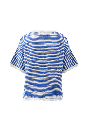 CERES LIFE NINA BOXY KNIT TEE - SUMMER BLUE STRIPE