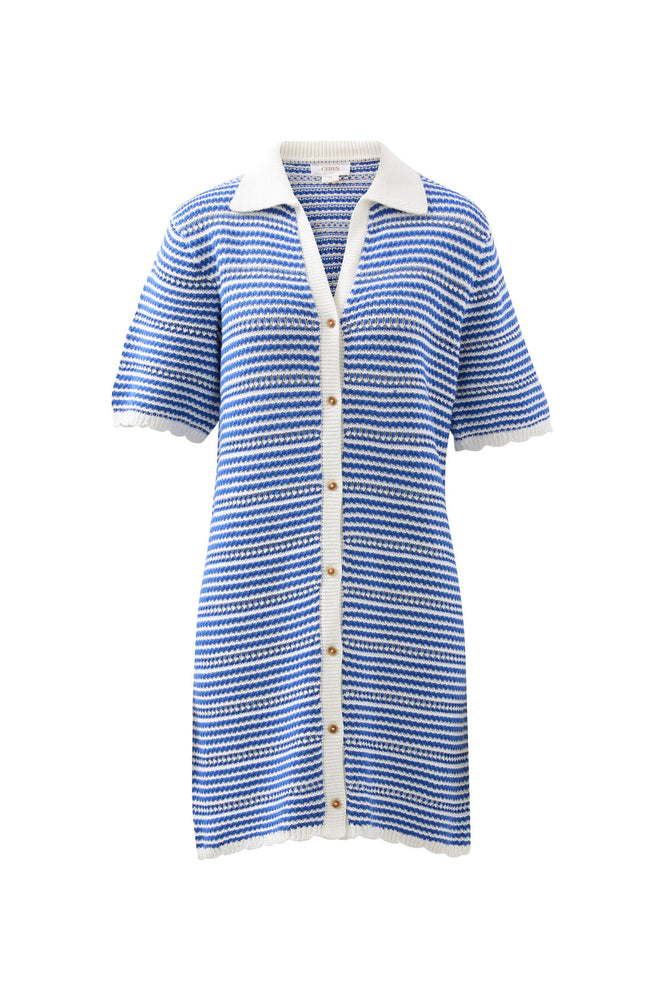 Load image into Gallery viewer, CERES LIFE NALA KNIT MINI DRESS - SUMMER BLUE STRIPE