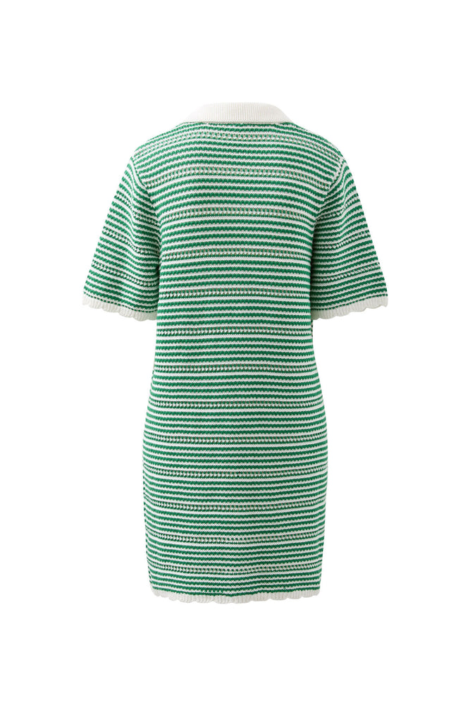 Load image into Gallery viewer, CERES LIFE NALA KNIT MINI DRESS - KELLY GREEN STRIPE