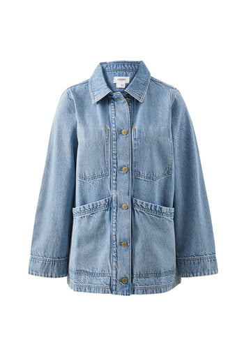 CERES LIFE AVA CHORE SHACKET - VINTAGE BLUE