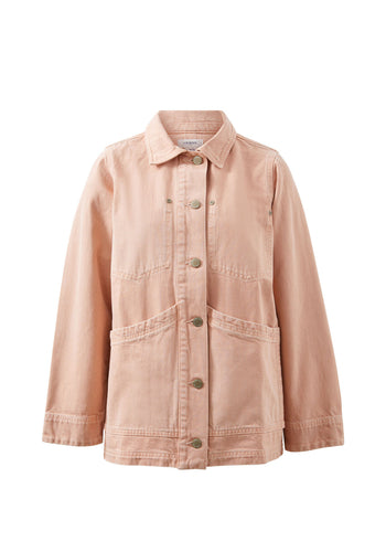 CERES LIFE AVA CHORE SHACKET - WASHED PINK