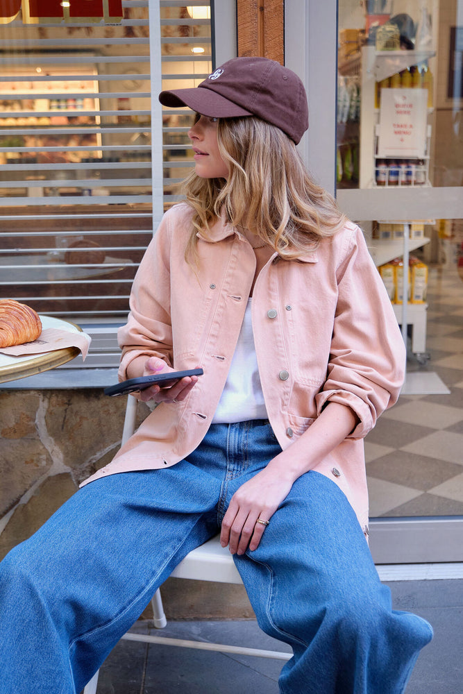 Load image into Gallery viewer, CERES LIFE AVA CHORE SHACKET - WASHED PINK
