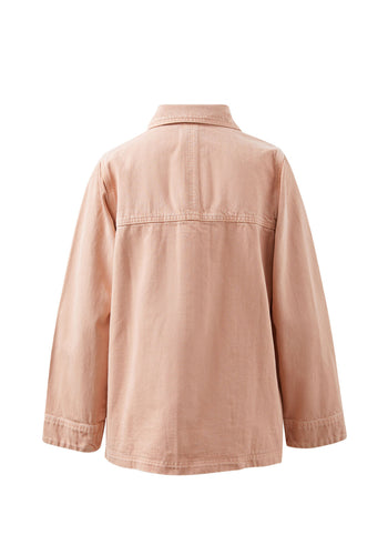 CERES LIFE AVA CHORE SHACKET - WASHED PINK