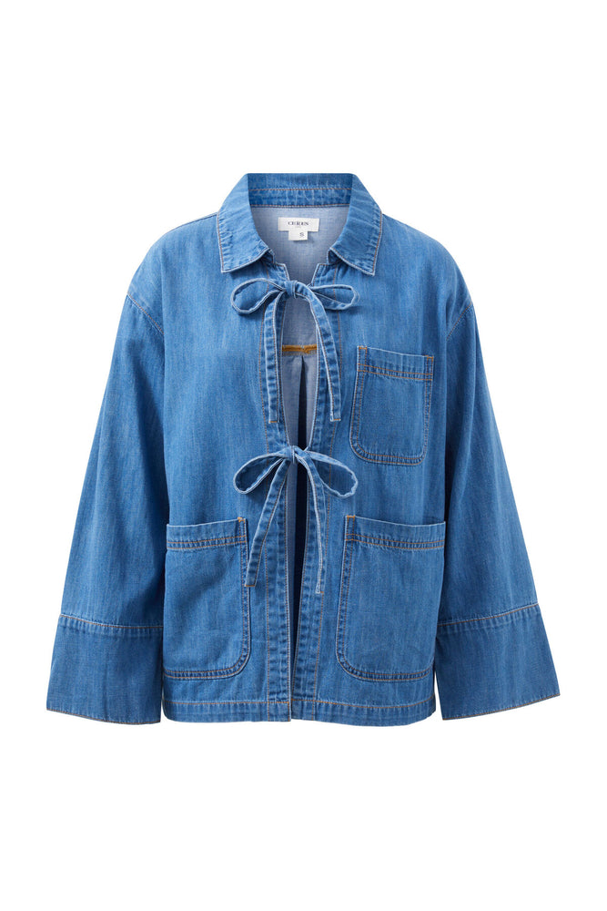 Load image into Gallery viewer, CERES LIFE TIE DENIM JACKET