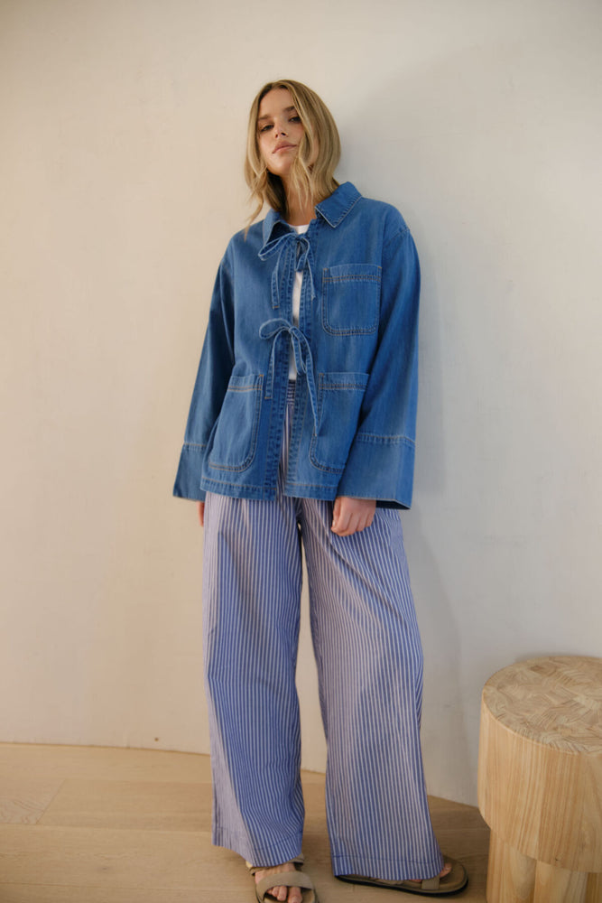 Load image into Gallery viewer, CERES LIFE TIE DENIM JACKET
