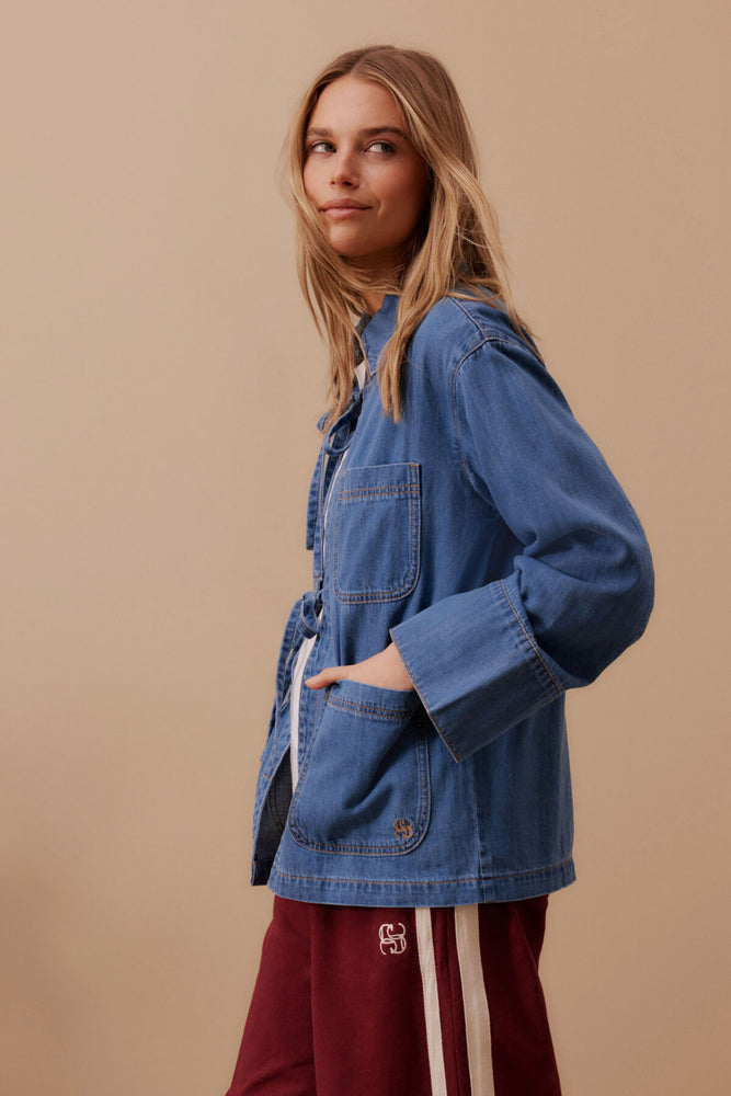 Load image into Gallery viewer, CERES LIFE TIE DENIM JACKET