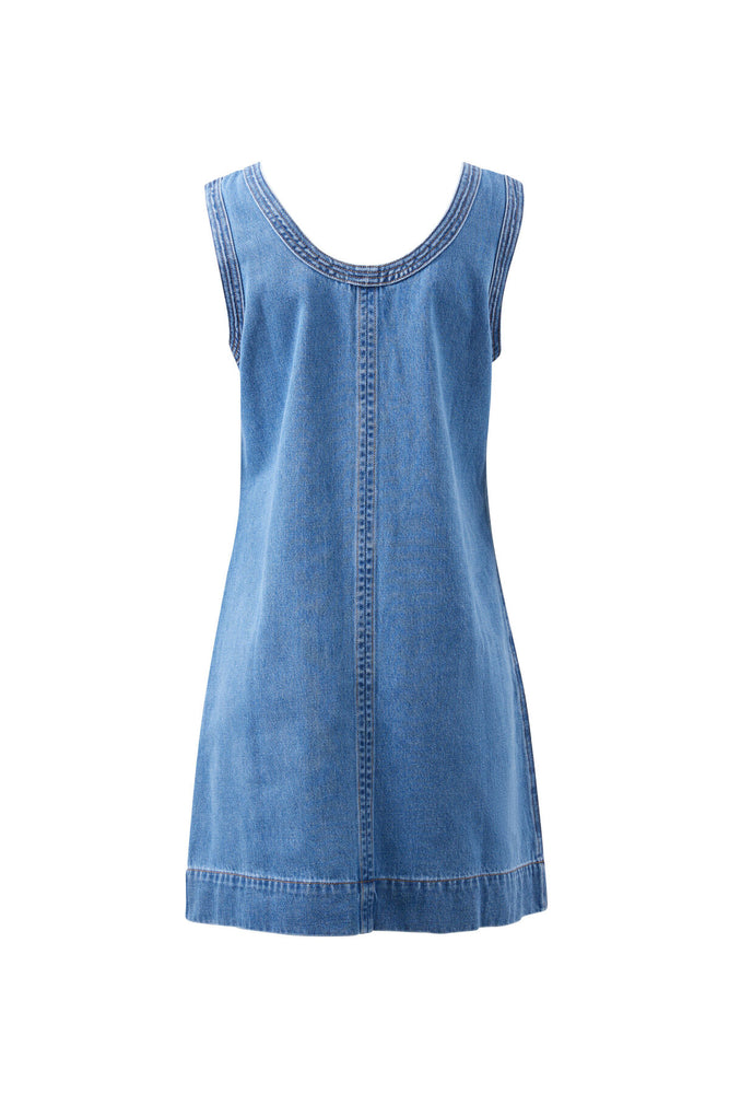 Load image into Gallery viewer, CERES LIFE SUNNY DENIM TANK DRESS - VINTAGE BLUE