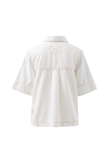 CERES LIFE NOA SHORT SLEEVE SHIRT - FRESH ECRU