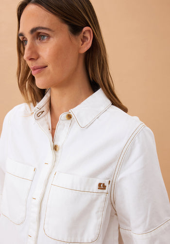 CERES LIFE NOA SHORT SLEEVE SHIRT - FRESH ECRU