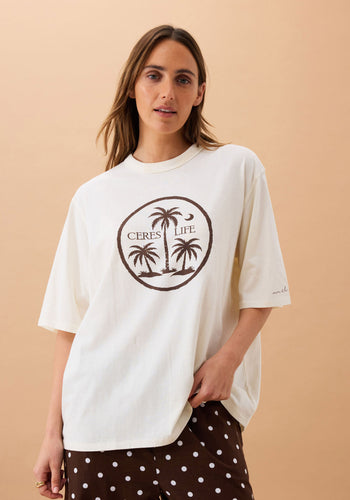 CERES LIFE LIV OVERSIZED TEE - ISLAND PALMS