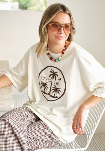 CERES LIFE LIV OVERSIZED TEE - ISLAND PALMS