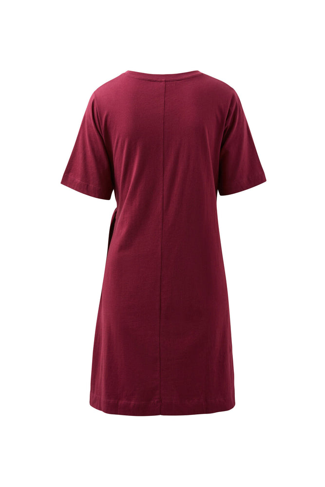Load image into Gallery viewer, CERES LIFE AGNES TIE MINI TEE DRESS - POMEGRANTE