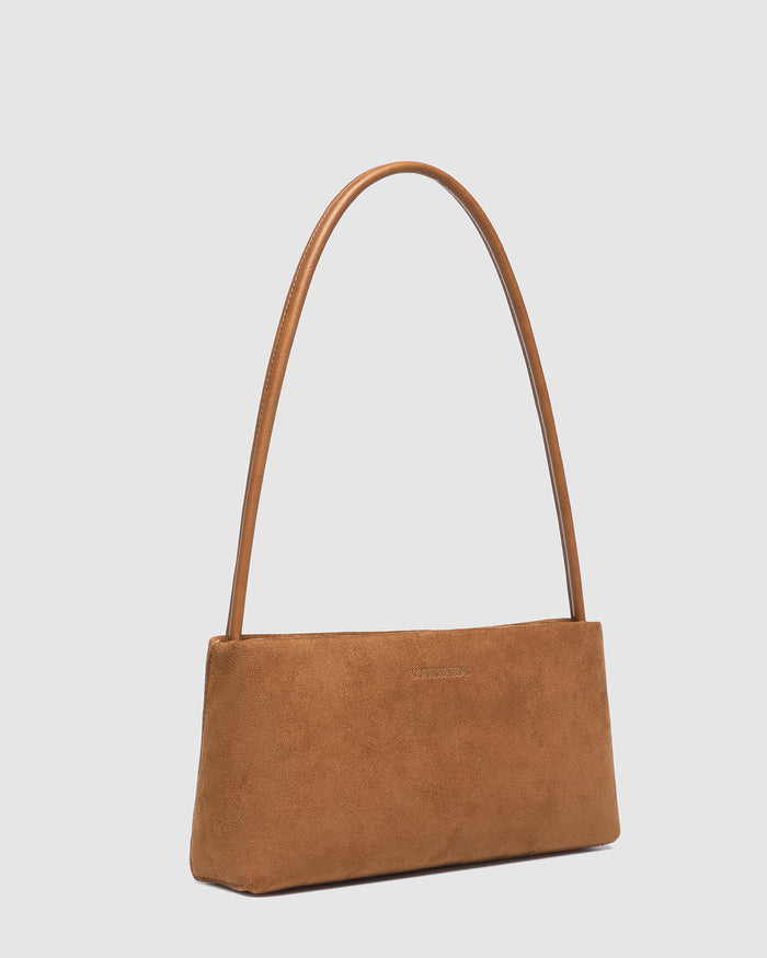 Load image into Gallery viewer, LOUENHIDE LARA HANDBAG - SUEDETTE TAN