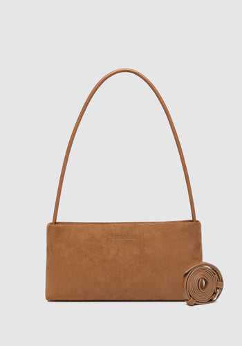 LOUENHIDE LARA HANDBAG - SUEDETTE TAN