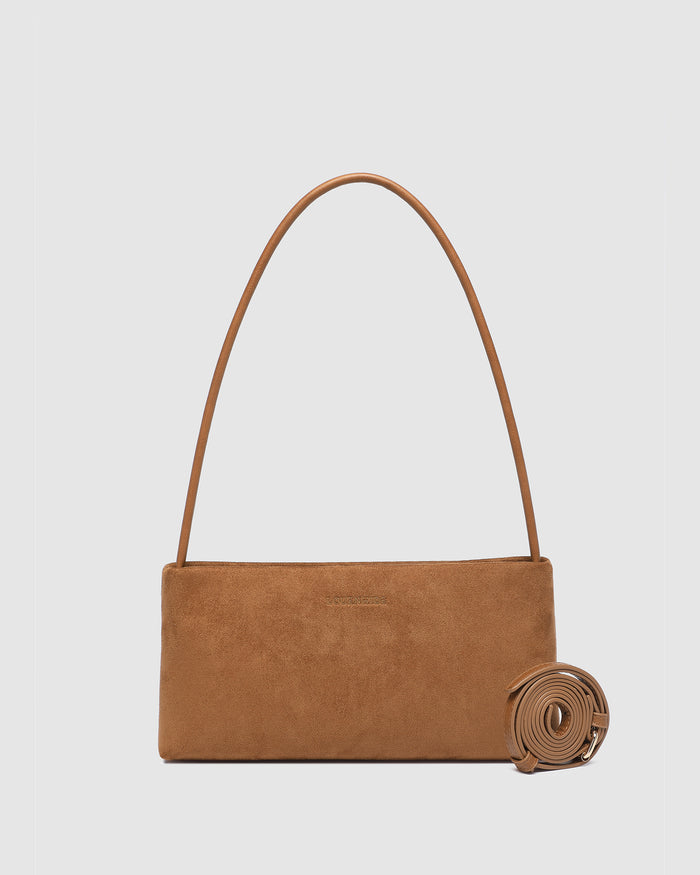 Load image into Gallery viewer, LOUENHIDE LARA HANDBAG - SUEDETTE TAN