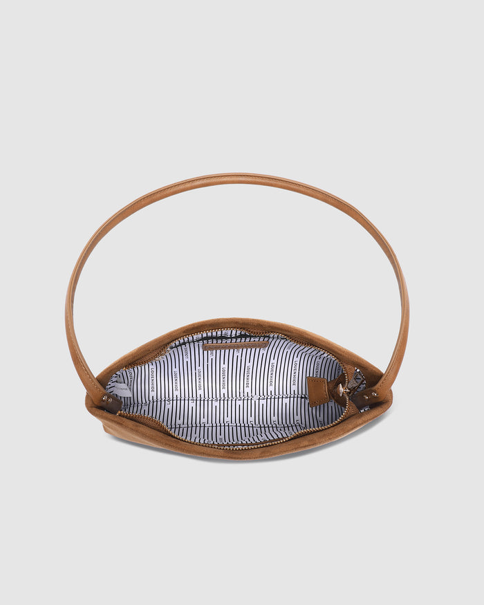 Load image into Gallery viewer, LOUENHIDE LARA HANDBAG - SUEDETTE TAN