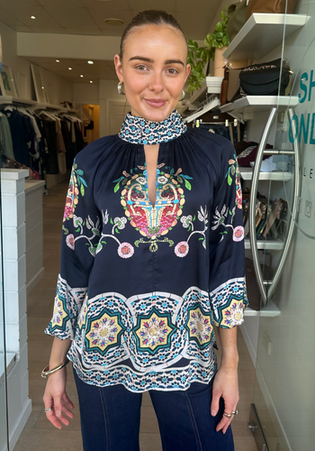 RUBYYAYA GARCIA SHIRT - NAVY