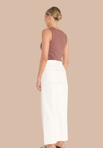 FEATHER + NOISE CASSIE CROPPED JEAN - CREAM