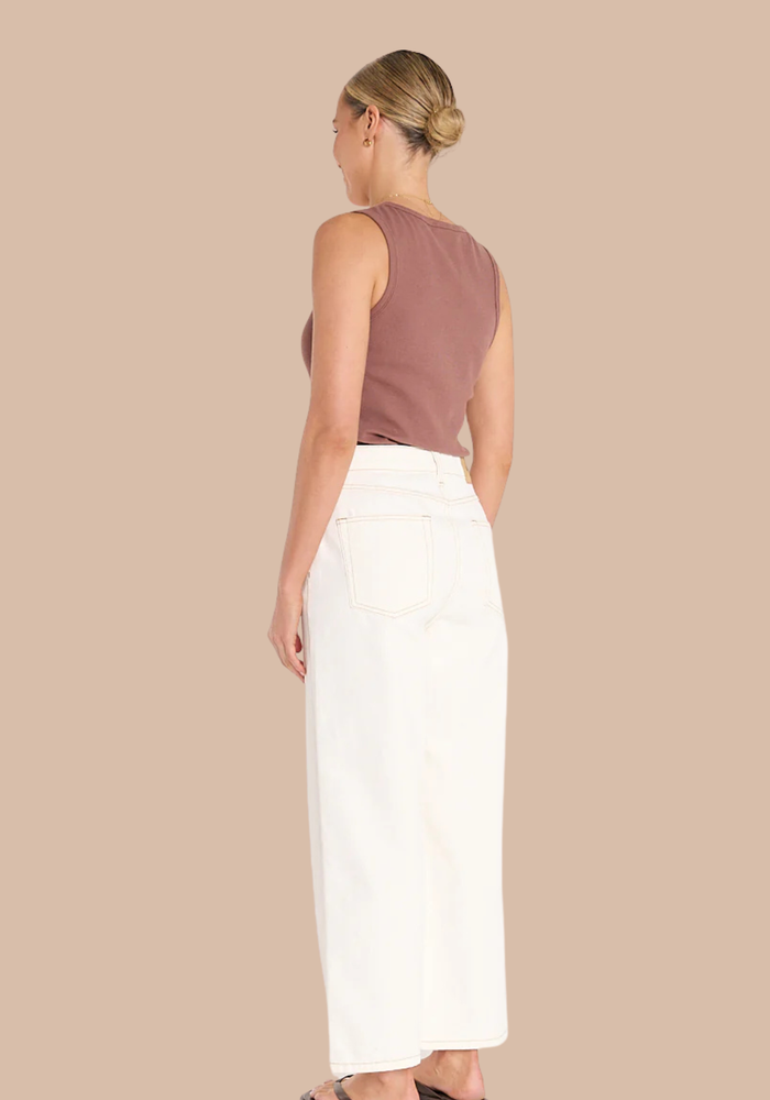Load image into Gallery viewer, FEATHER + NOISE CASSIE CROPPED JEAN - CREAM