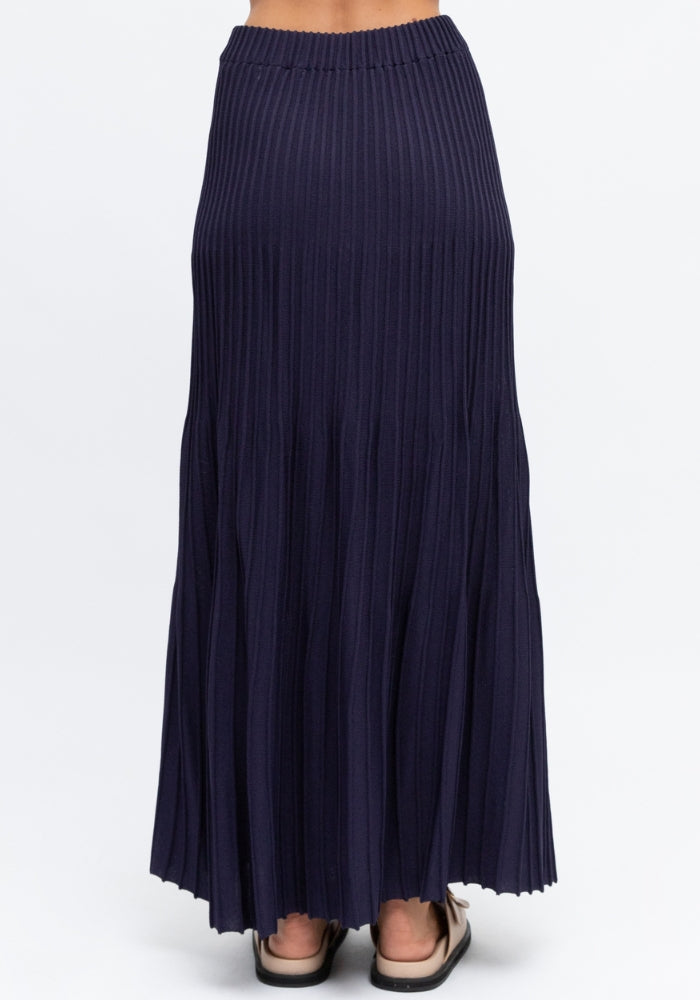 Load image into Gallery viewer, CAPRI KNIT MAXI SKIRT - NAVY