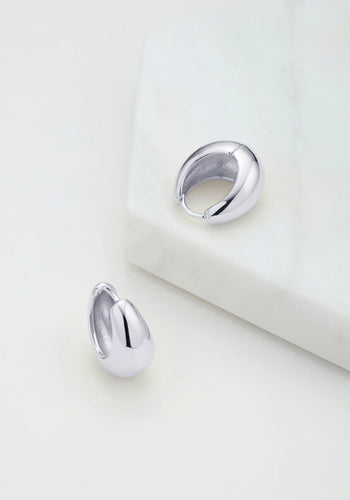 ZAFINO STEPH HOOP LARGE - SILVER
