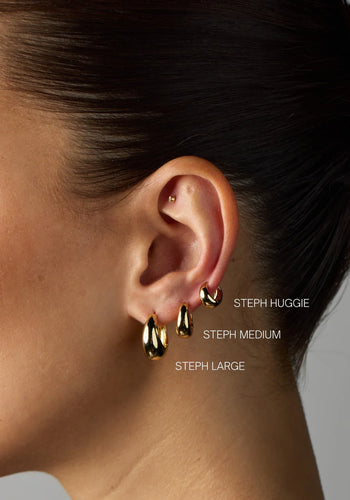 ZAFINO STEPH HOOP MEDIUM - GOLD