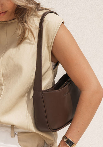 LOUENHIDE IVY SHOULDER BAG - CHOCOLATE