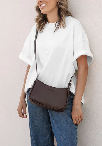 LOUENHIDE IVY SHOULDER BAG - CHOCOLATE