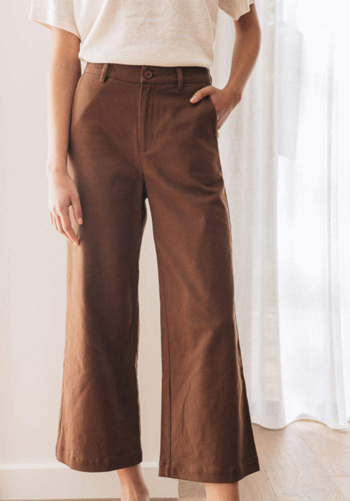 Load image into Gallery viewer, FEATHER + NOISE DARCY PANT - CHOCOLATE