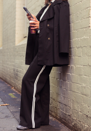 FEATHER + NOISE NOAH FULL LENGTH WIDE LEG PANT - BLACK