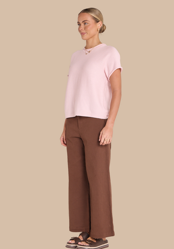 FEATHER + NOISE DARCY PANT - CHOCOLATE