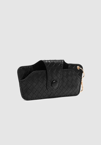 LOUENHIDE SKITTLE SUNGLASS CASE - WOVEN BLACK
