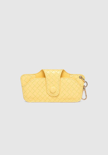 LOUENHIDE SKITTLE SUNGLASS CASE - WOVEN BUTTER YELLOW