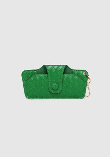 LOUENHIDE SKITTLE SUNGLASS CASE - WOVEN GREEN