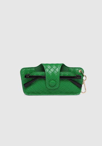 LOUENHIDE SKITTLE SUNGLASS CASE - WOVEN GREEN