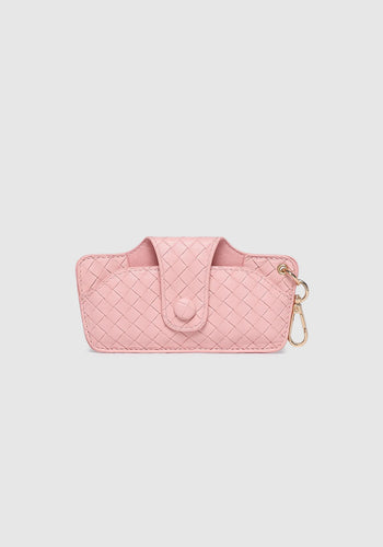 LOUENHIDE SKITTLE SUNGLASS CASE - WOVEN PASTEL PINK