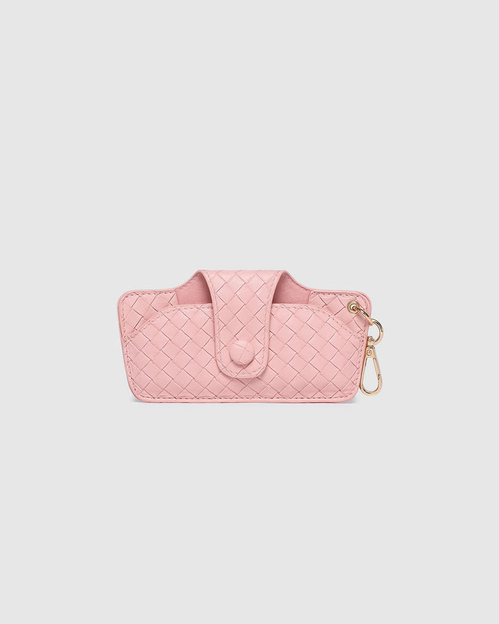 Load image into Gallery viewer, LOUENHIDE SKITTLE SUNGLASS CASE - WOVEN PASTEL PINK