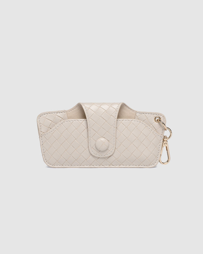 Load image into Gallery viewer, LOUENHIDE SKITTLE SUNGLASS CASE - WOVEN VANILLA
