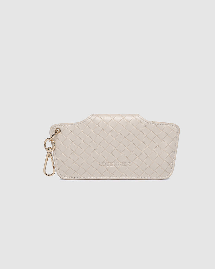 Load image into Gallery viewer, LOUENHIDE SKITTLE SUNGLASS CASE - WOVEN VANILLA