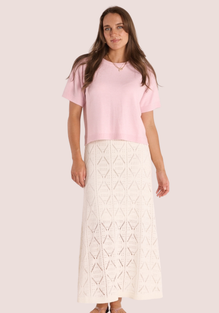 Load image into Gallery viewer, FEATHER + NOISE POPPY SKIRT - CREAM